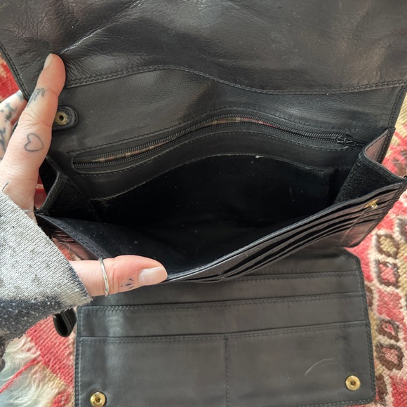 Leather wristlet wallet bag - Picture 5 of 6